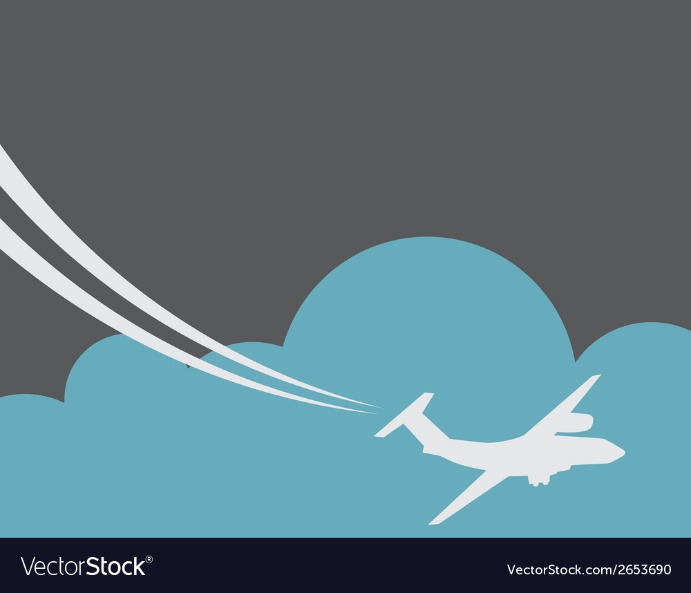 Retro airplane banner Royalty Free Vector Image