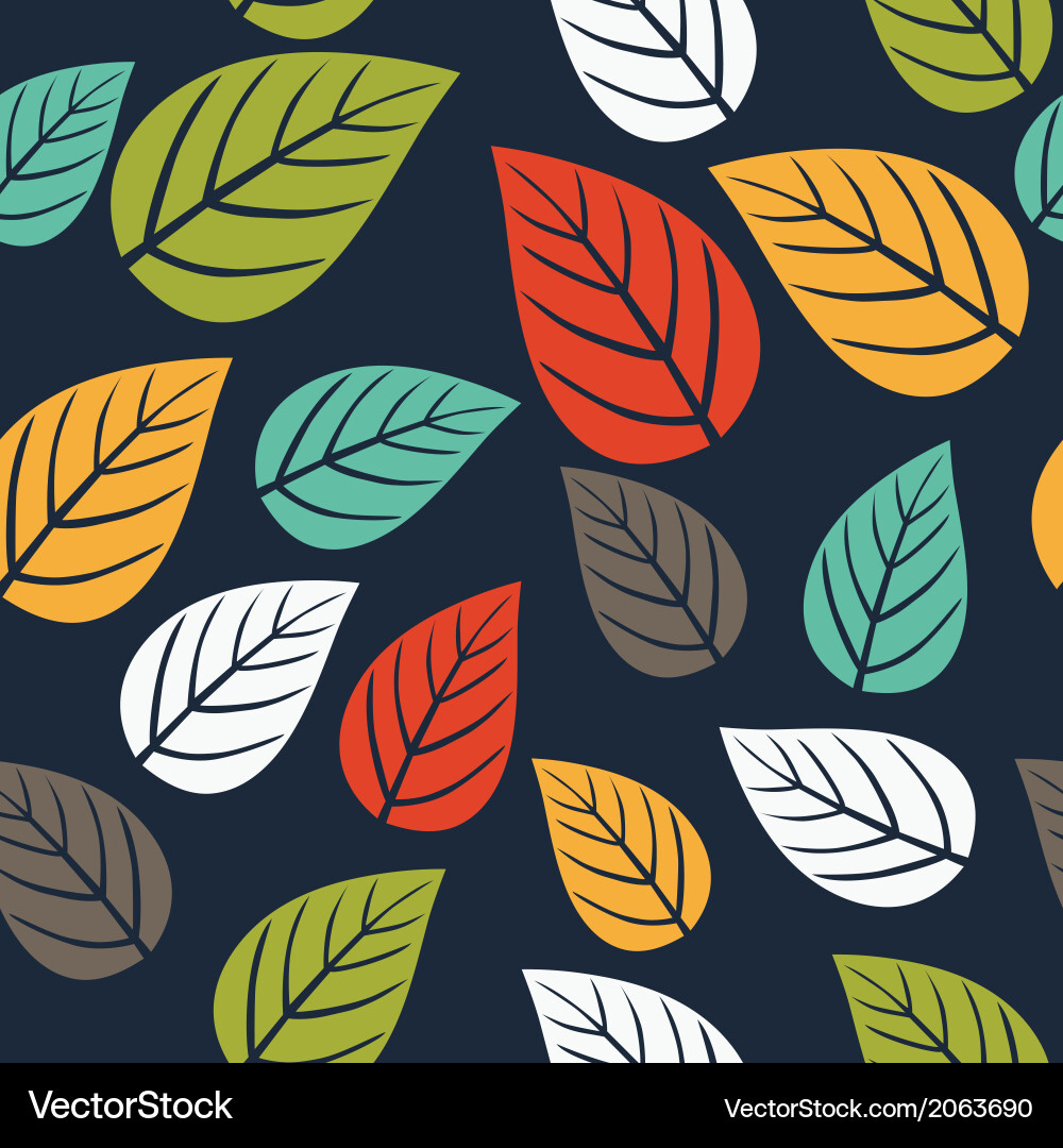 Seamless pattern with leafautumn leaf background Vector Image