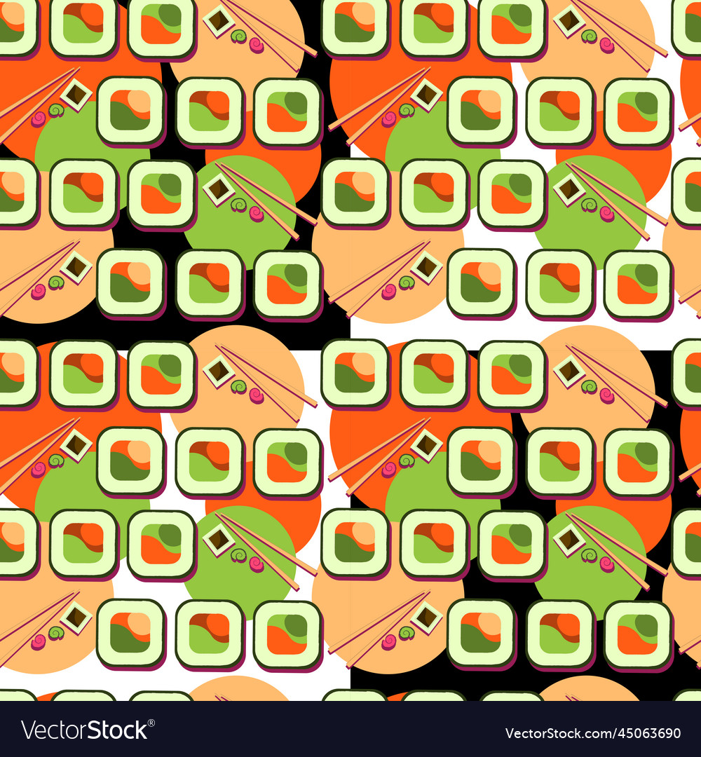 Seamless pattern with salmon fillet red flesh