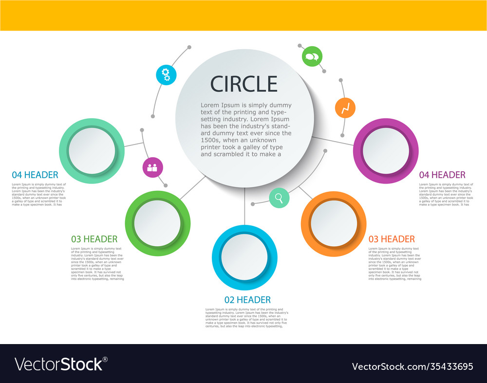 Abstract round infographics color circle diagram Vector Image