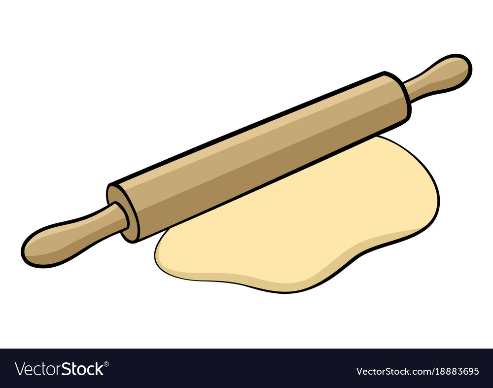 Graphic a rollingpin Royalty Free Vector Image