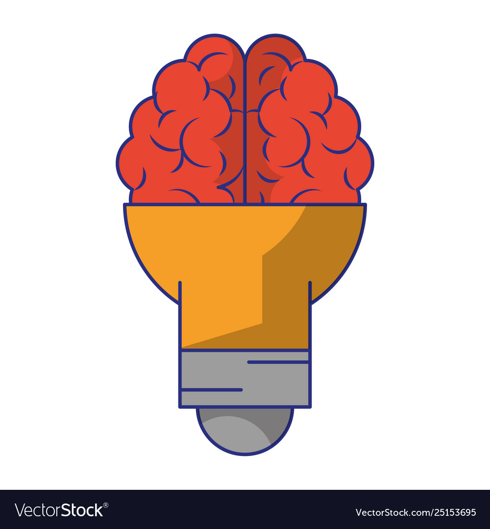 Light bulb and brain