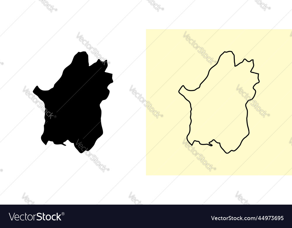 Paktika map afghanistan asia filled and outline Vector Image