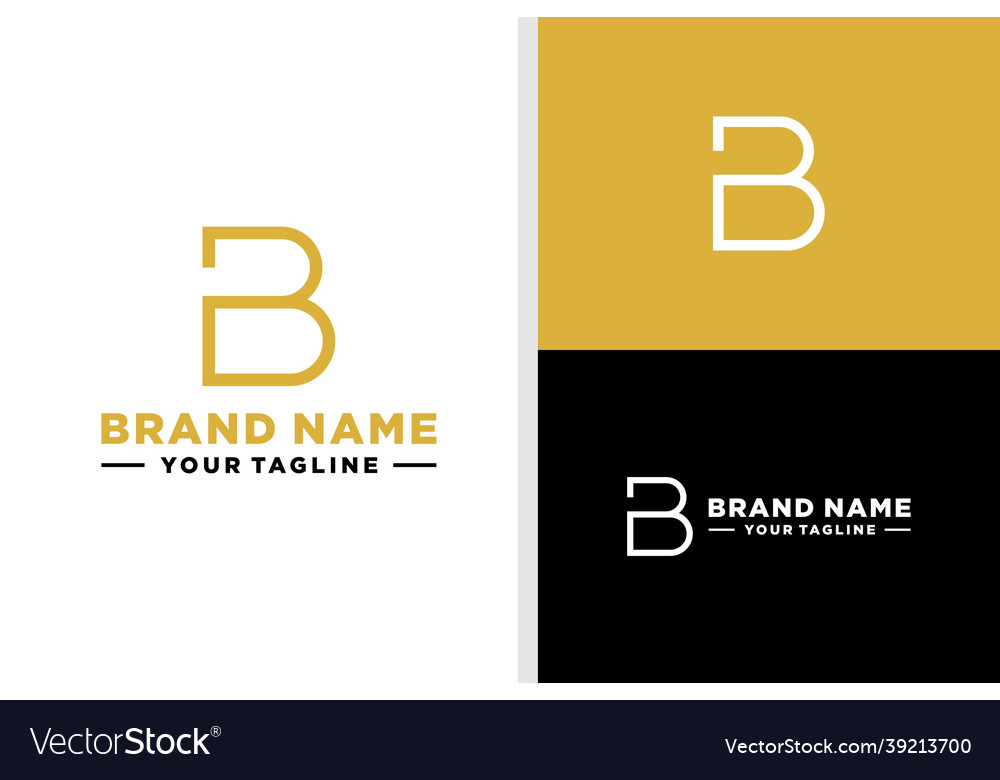 Bp monogram logo line editable Royalty Free Vector Image