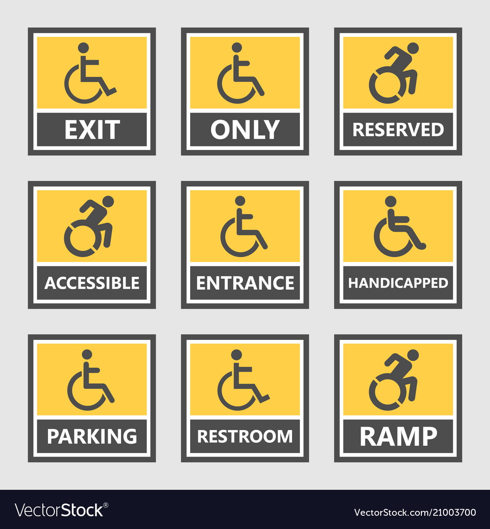 handicap-labels-and-signs-disabled-people-icons-vector-image