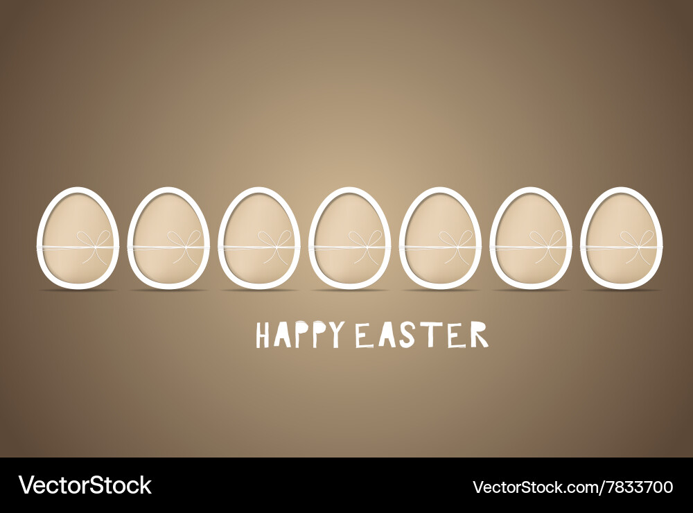 Happy easter card with eggs Royalty Free Vector Image