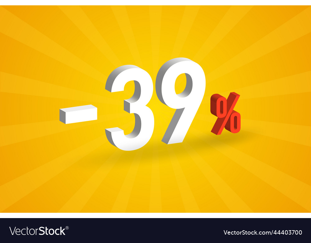 Negative 39 Discount 3d Text For Sells And Vector Image