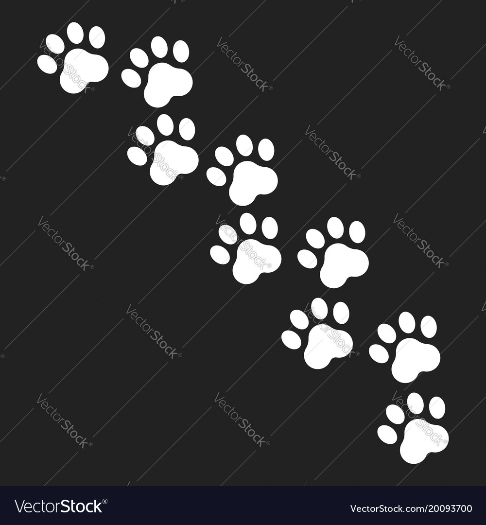 Paw print icon dog or cat pawprint animal