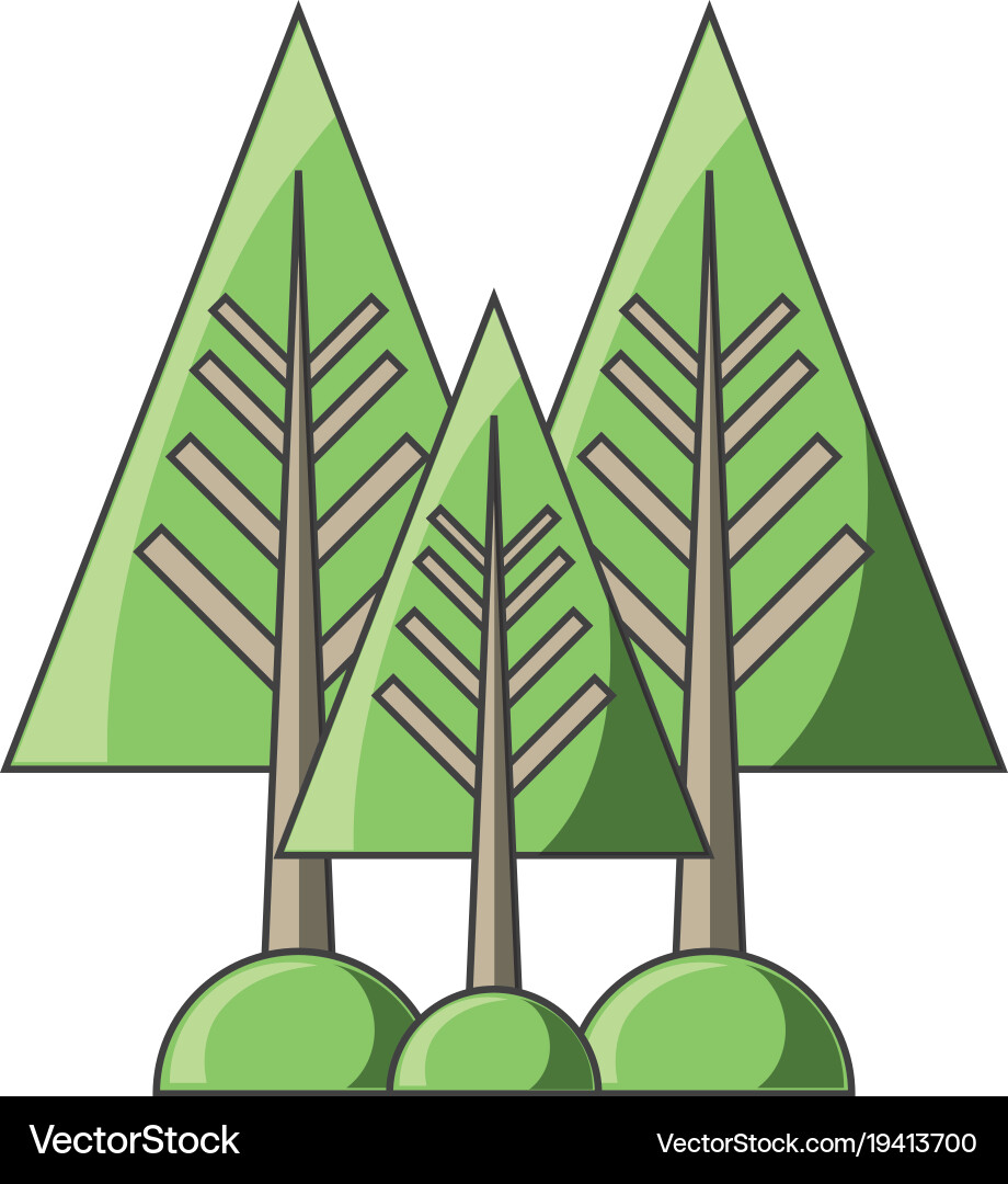Pine trees icon Royalty Free Vector Image - VectorStock