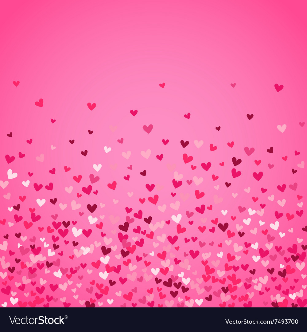 Romantic pink heart background Royalty Free Vector Image