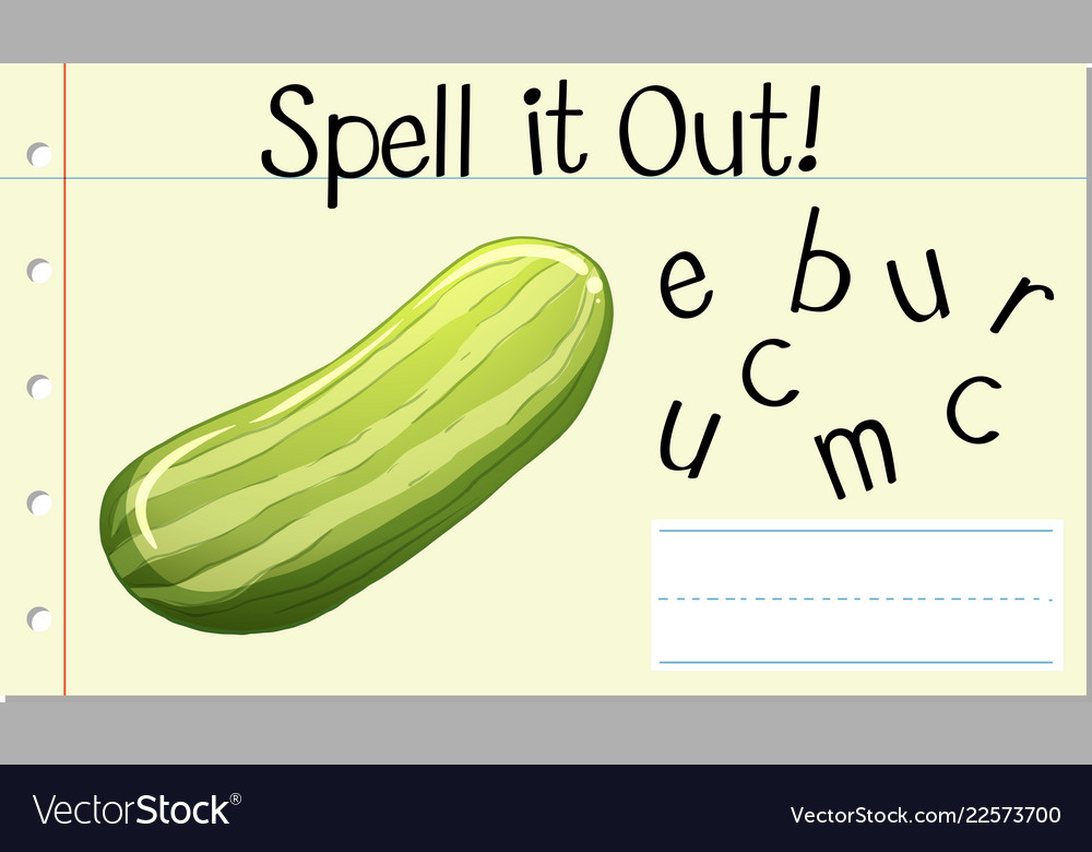 Spell it out cucumber