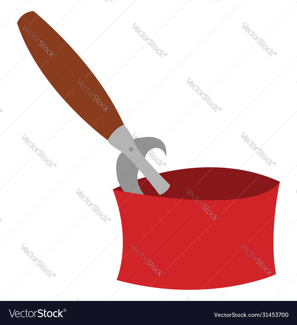 Tin opener on white background Royalty Free Vector Image