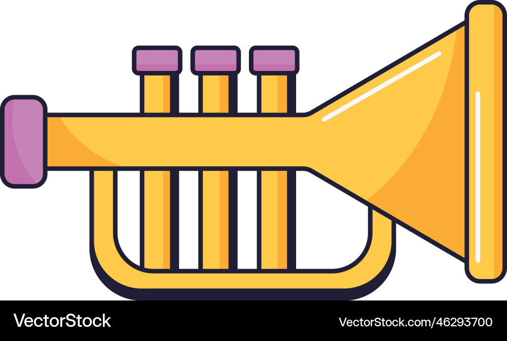 Trumpet instrument musical Royalty Free Vector Image