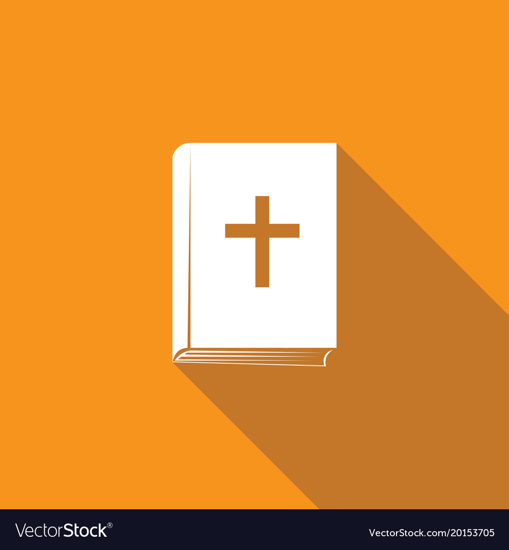 Bible book icon with long shadow