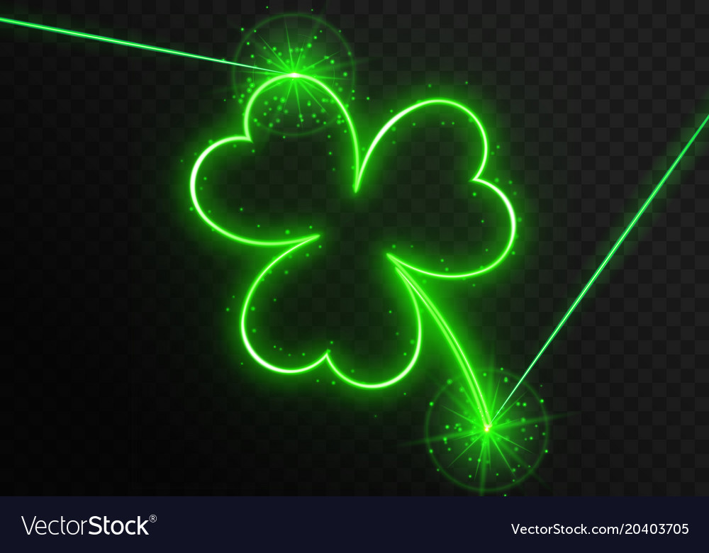 Neon laser with clover