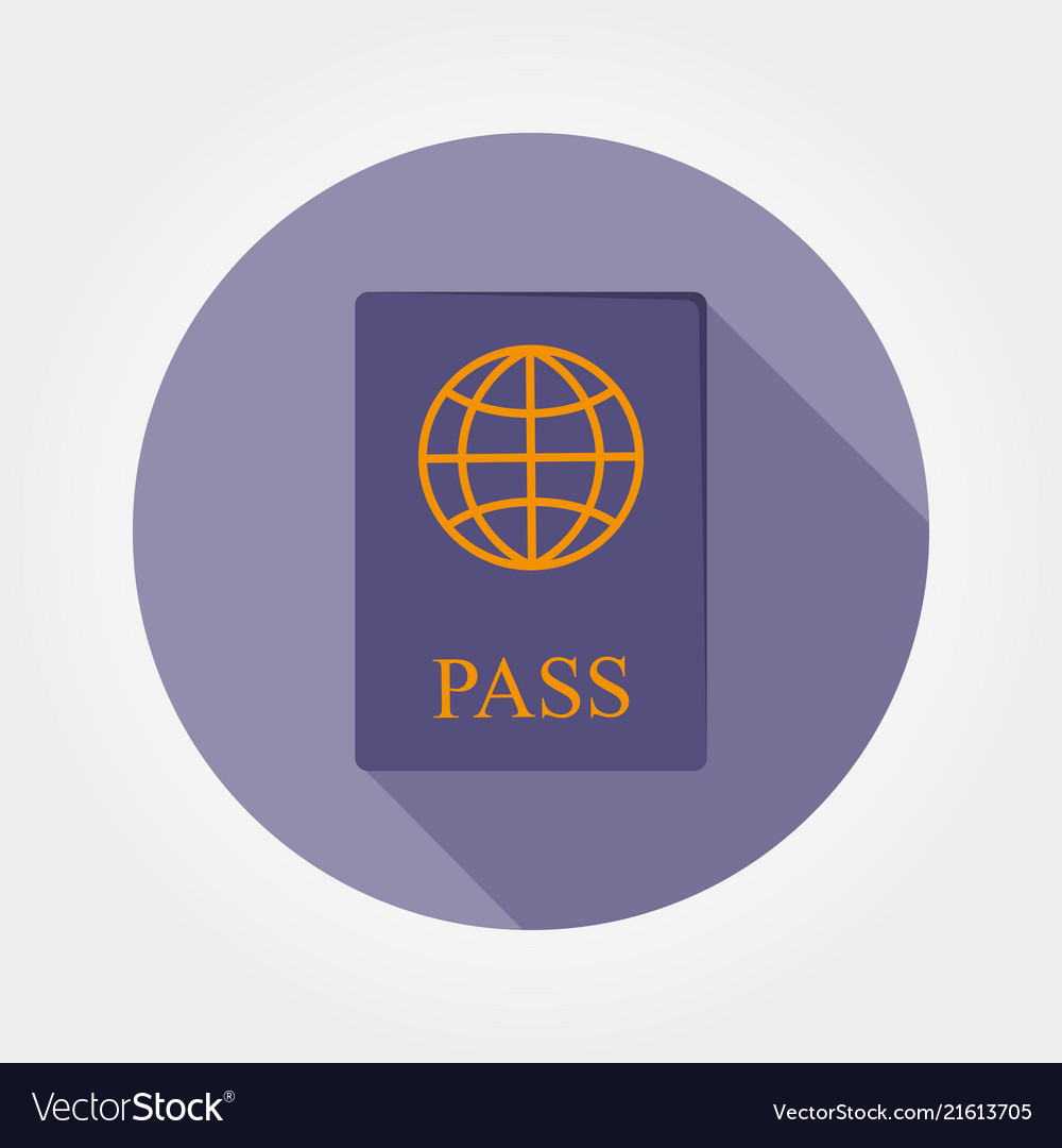 Passport Icon Flat Royalty Free Vector Image Vectorstock