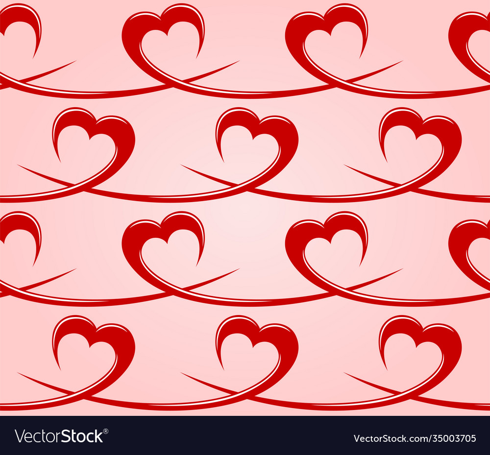 Seamless background with hearts