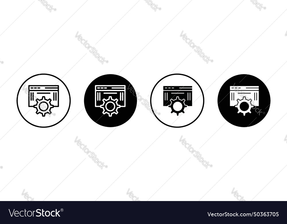 Technical icon set tool repair configuration Vector Image