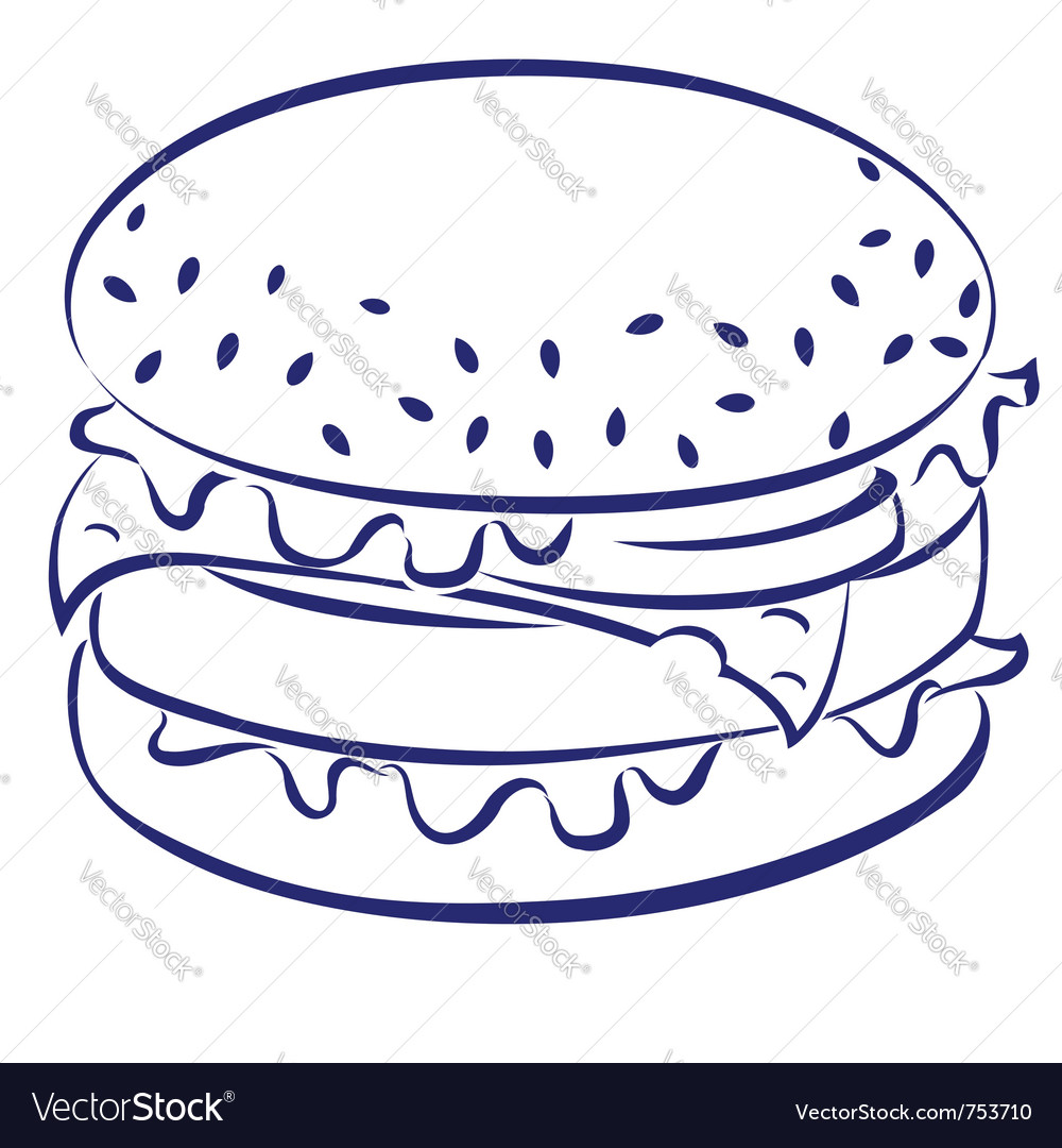 Cheeseburger Royalty Free Vector Image Vectorstock Cheeseburger Royalty Free Vector Image Vectorstock