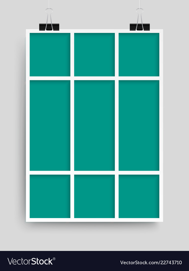 Collage Nine Frames For Photo Or Royalty Free Vector Image Collage Nine Frames For Photo Or Vector Image
