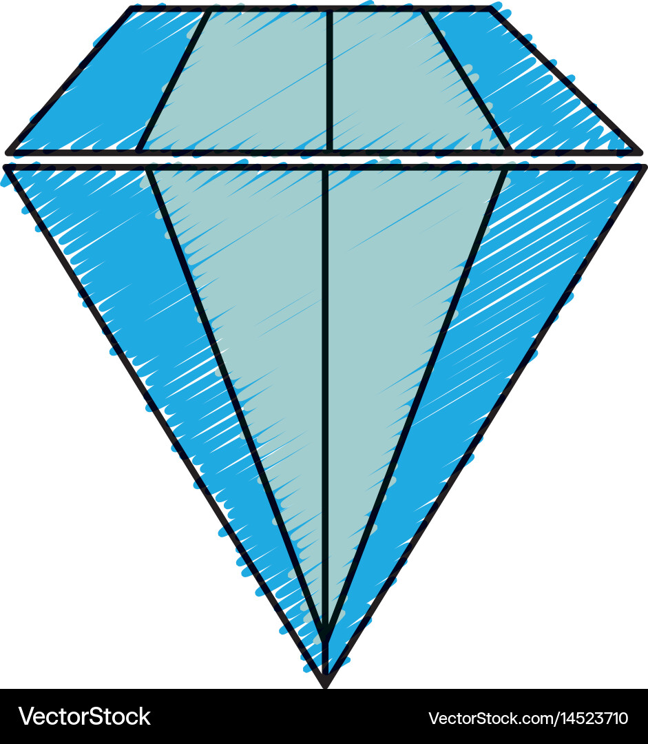 Diamond gem isolated icon Royalty Free Vector Image