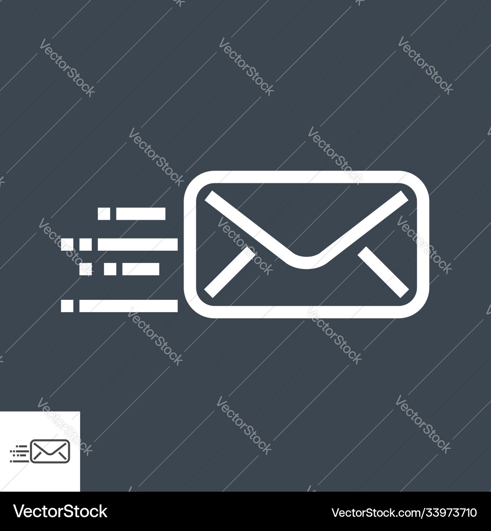 Mail thin line icon Royalty Free Vector Image - VectorStock