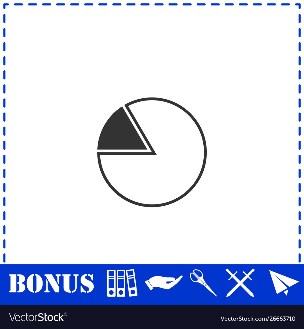 Pie chart icon flat