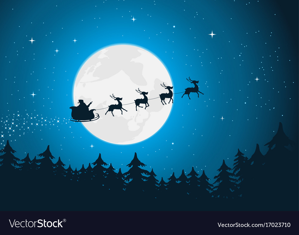 Santas sleigh Royalty Free Vector Image - VectorStock