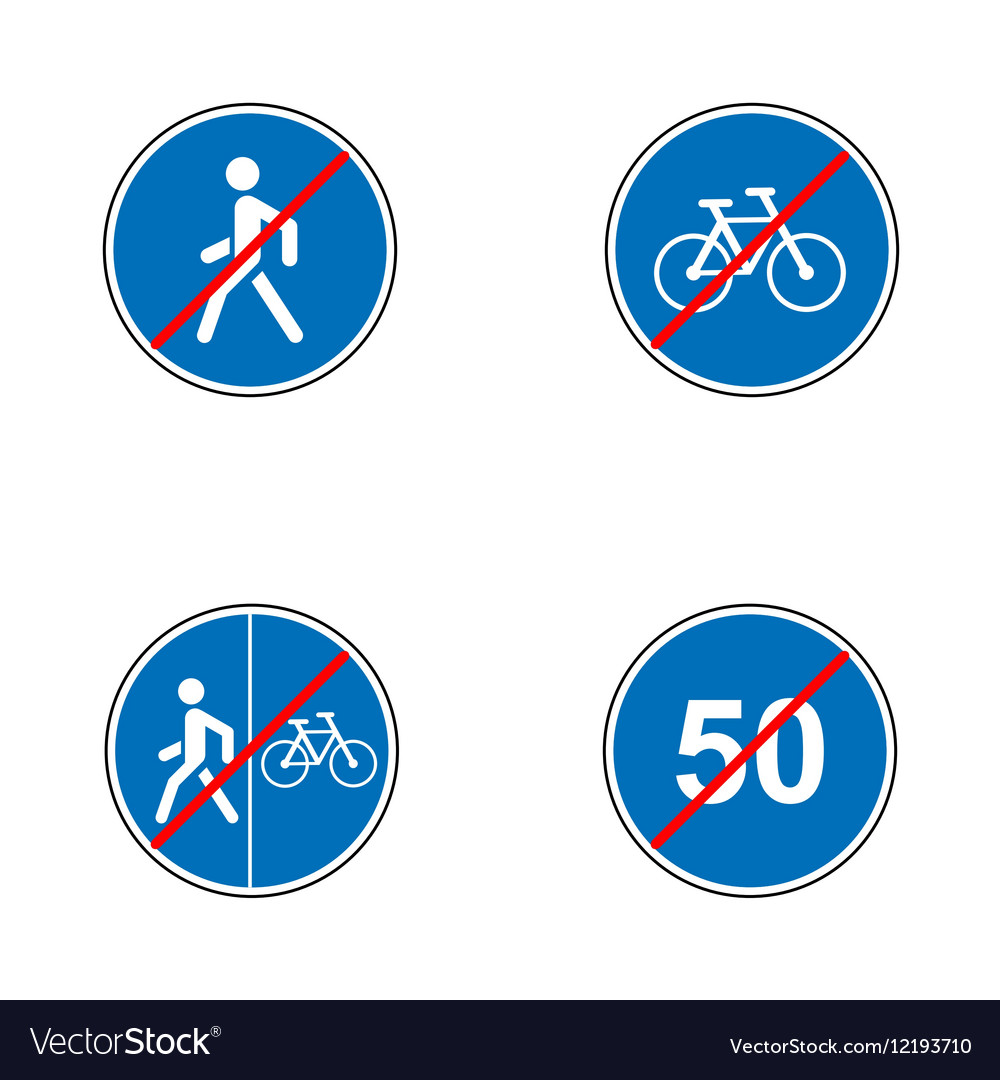 Set of road signs signboards collection