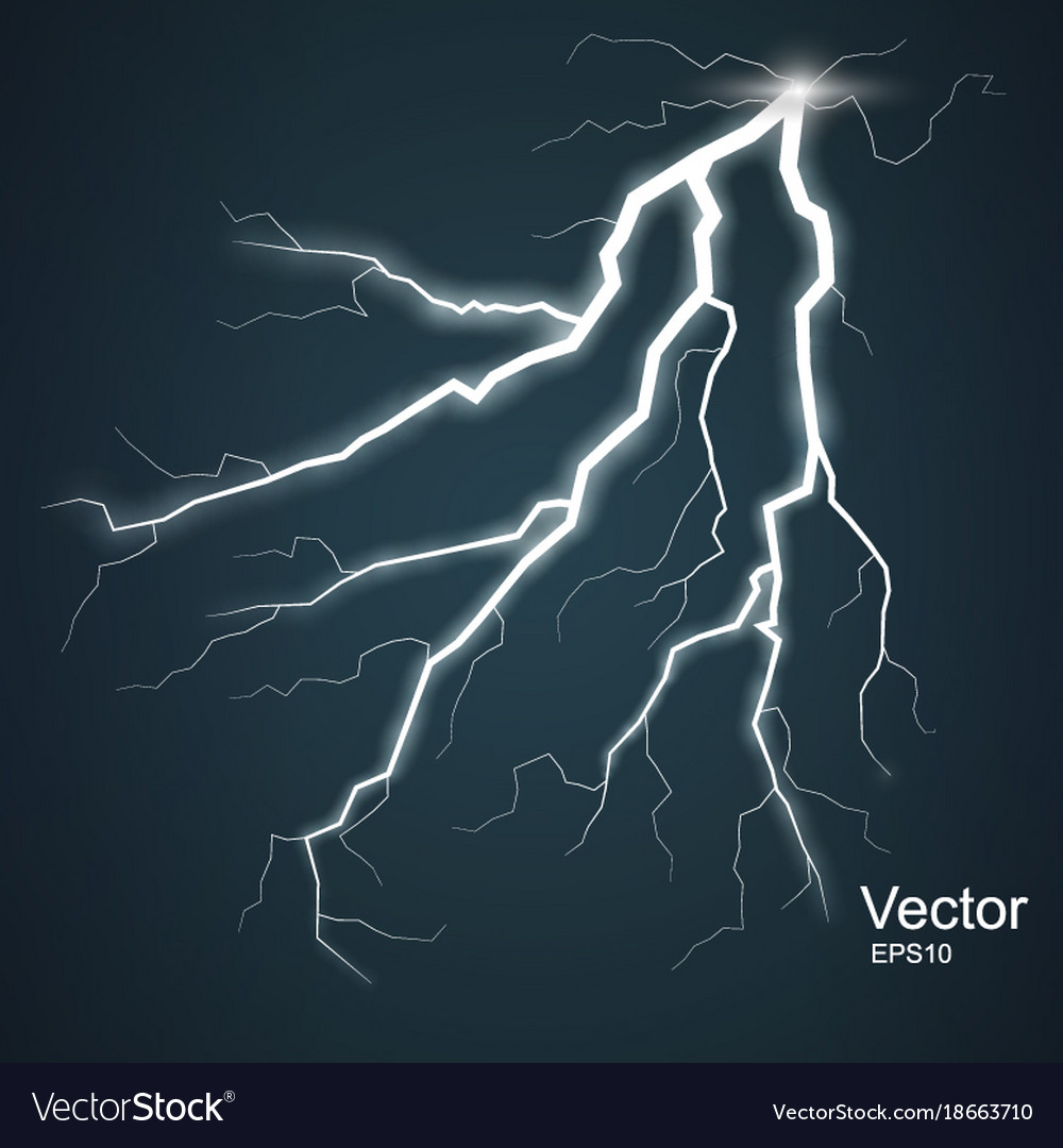 Storm with lightning isolated on transparent Vector Image