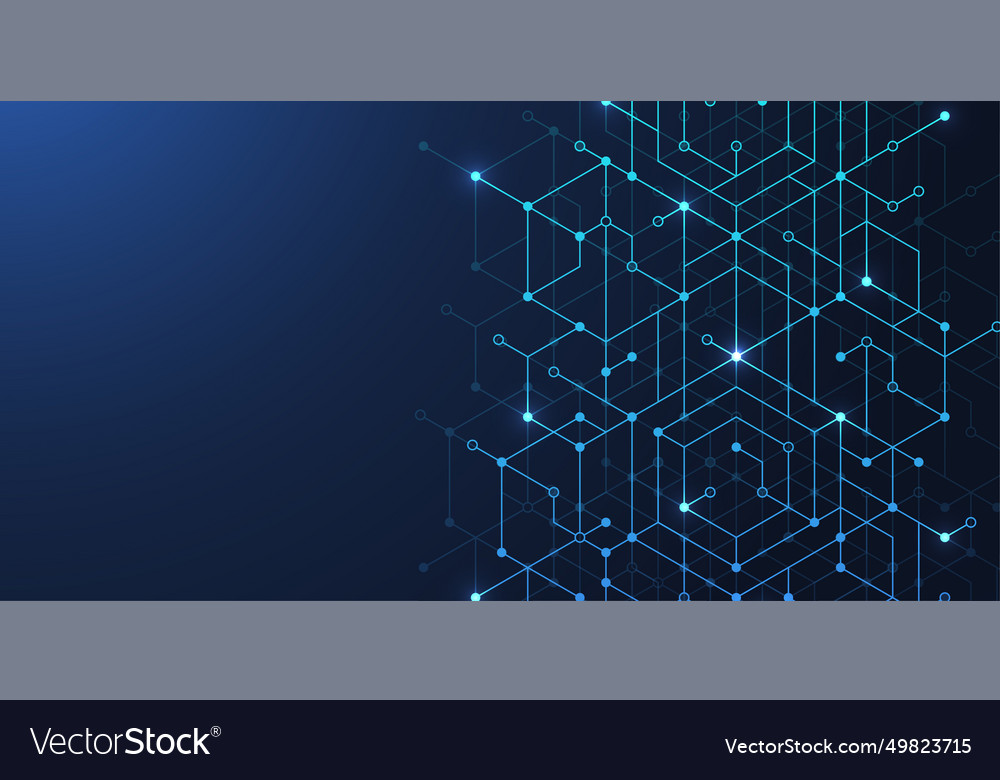 Abstract technology lines and dots connection Vector Image