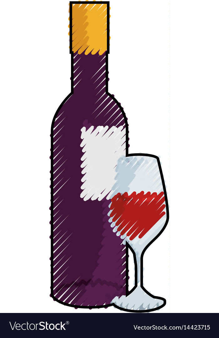 Delicious wine cup Royalty Free Vector Image - VectorStock