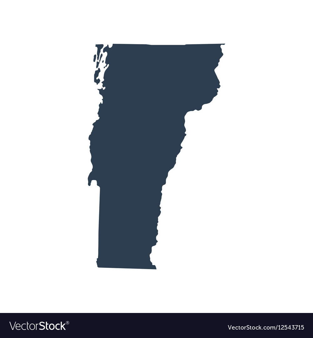 Map of the us state vermont Royalty Free Vector Image