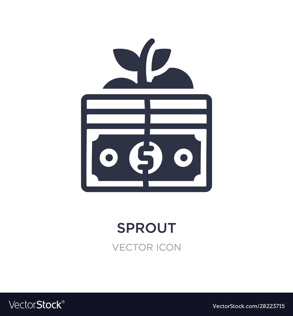 Sprout icon on white background simple element