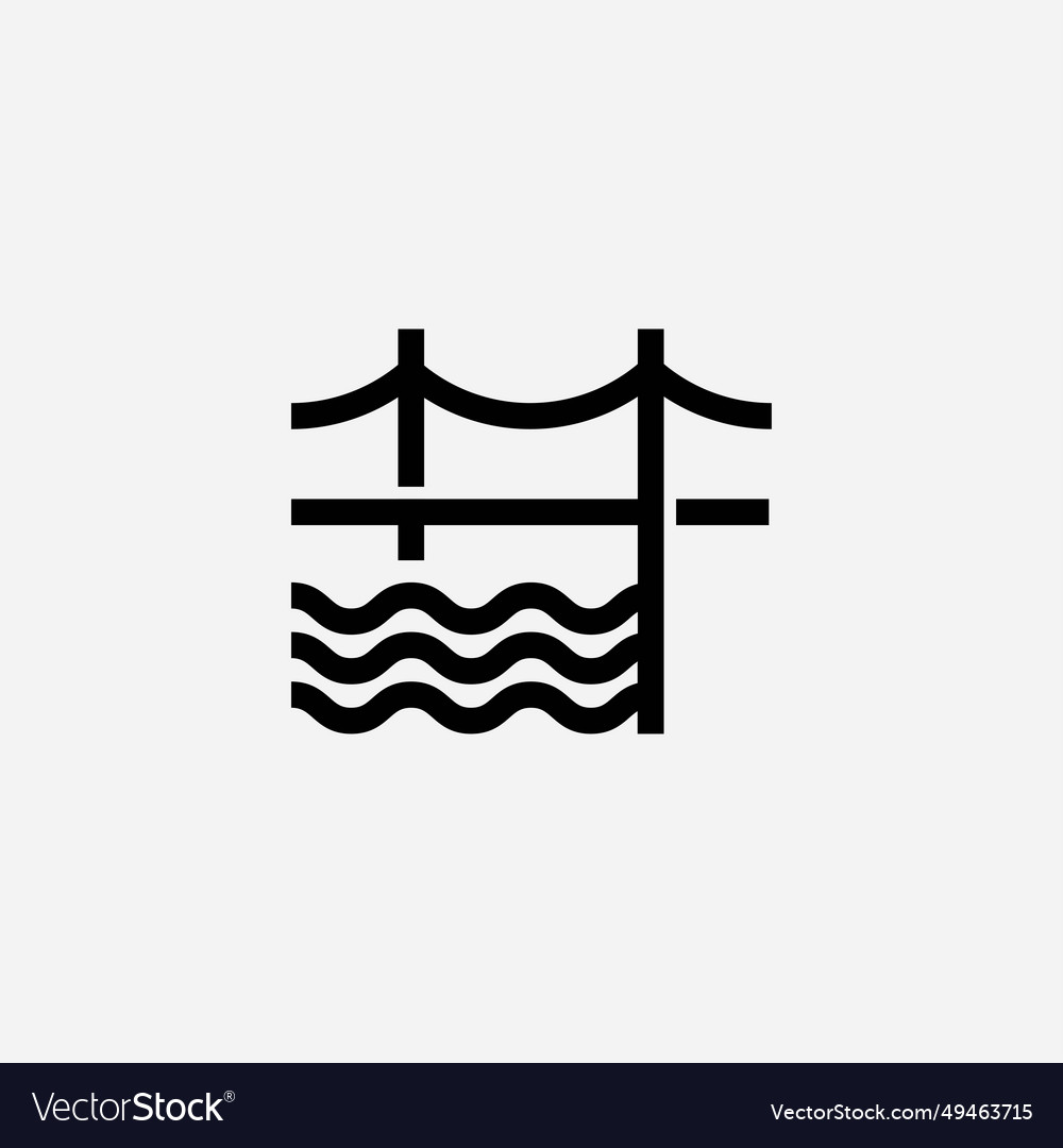 Water bridge logo Royalty Free Vector Image - VectorStock