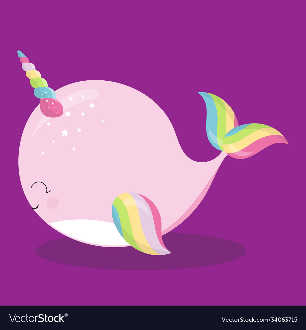 Whale unicorn pink 05