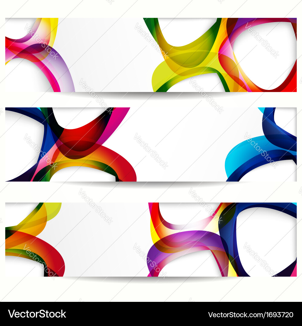 Abstract banner with forms empty frames Royalty Free Vector