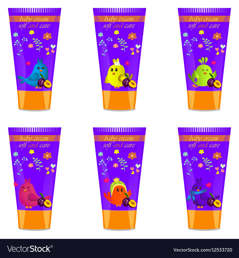 Baby cream tube with kids design