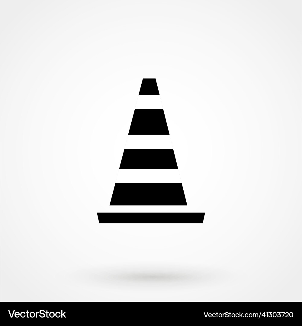 Construction cone icon Royalty Free Vector Image