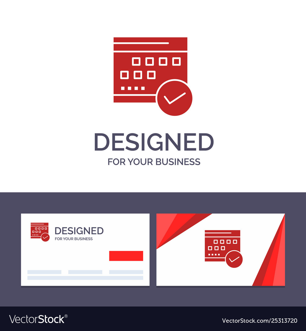 Creative business card and logo template schedule