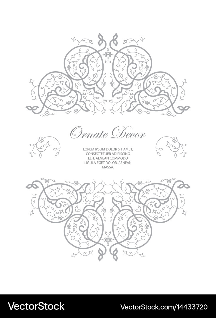 Decorative frame elegant element for Royalty Free Vector