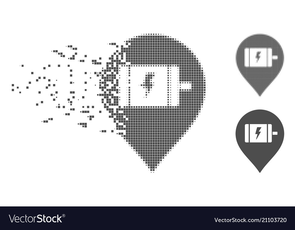 Dissolving pixel halftone electric engine marker