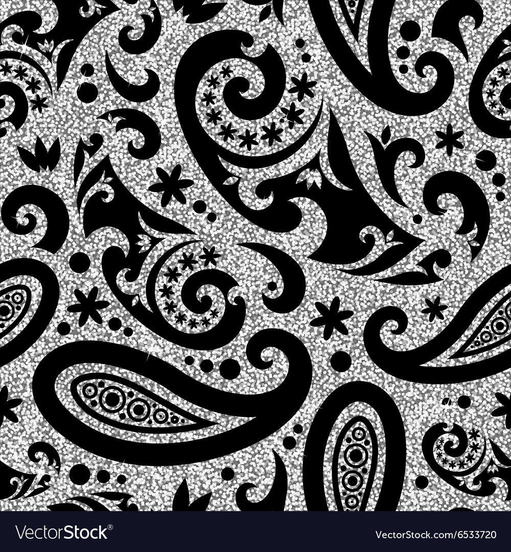 Floral silver wallpaper