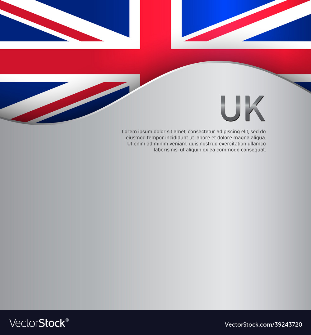 Great britain flag on a metal background uk