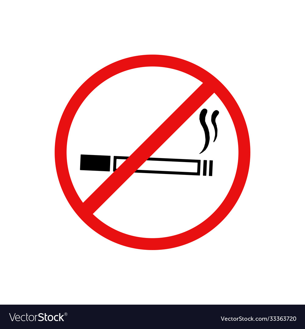 No smoking sign isolated on white background Vector Image