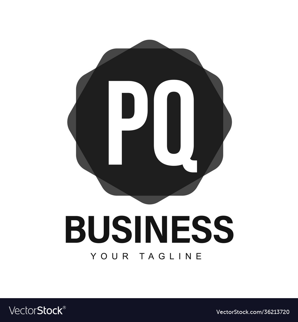 Pq Initial ein Logo-Design mit abstraktem Stil