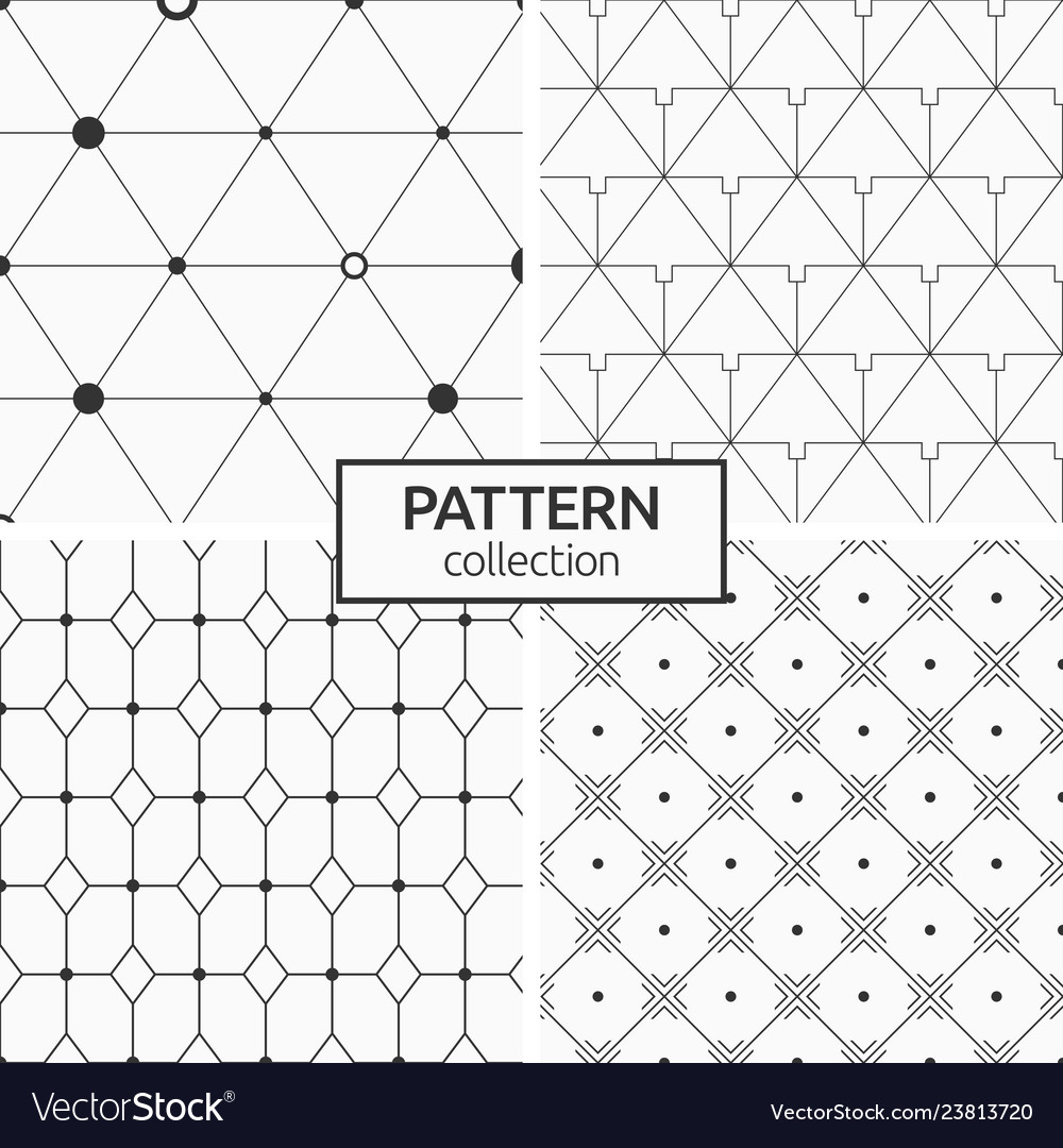 Set of four seamless patterns