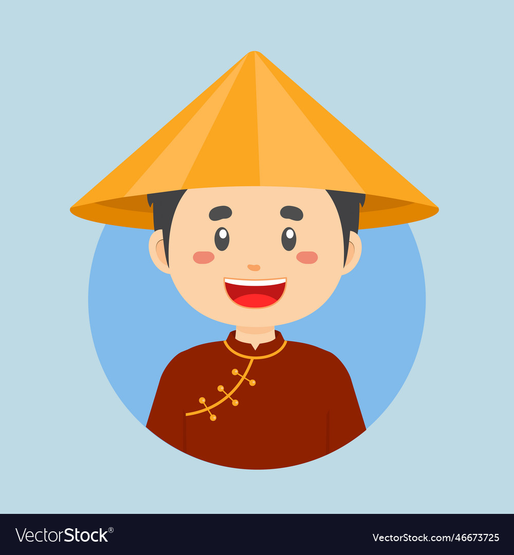 Avatar of a vietnam character Royalty Free Vector Image