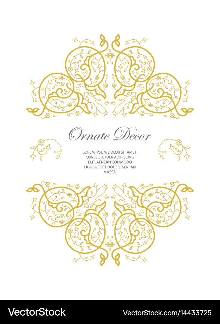 Decorative frame elegant element Royalty Free Vector Image