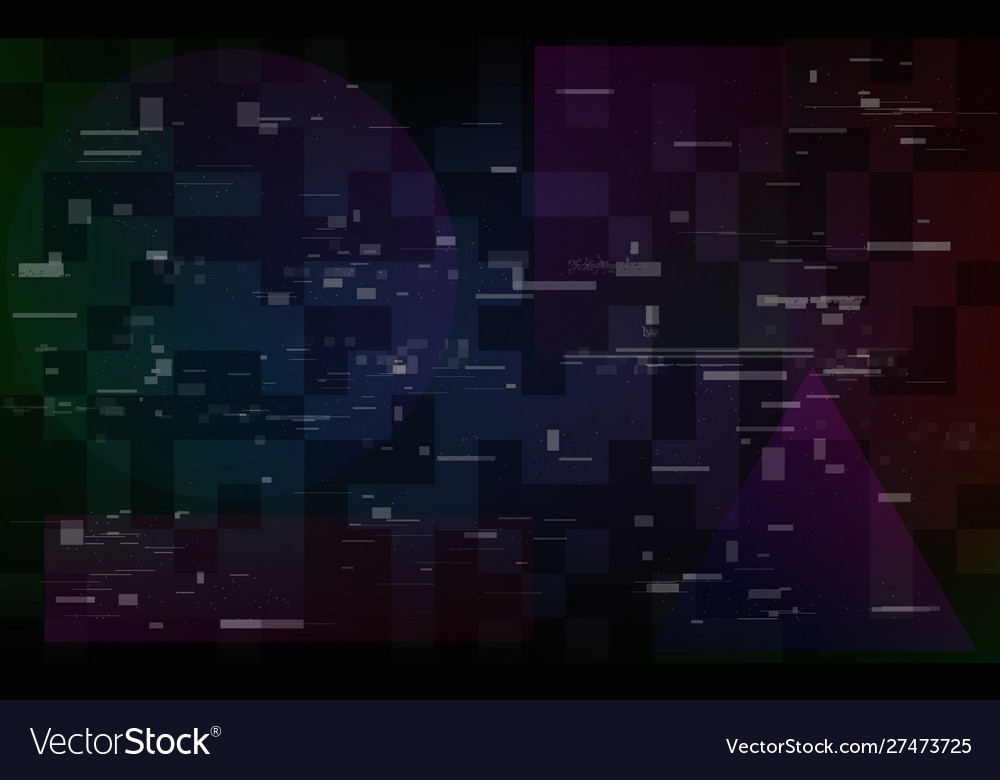 Glitch digital distortions video no signal